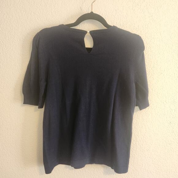 Vince Camuto Women's Size Small‎ Navy Short Sleeve Sweater NWT - Picture 7 of 7
